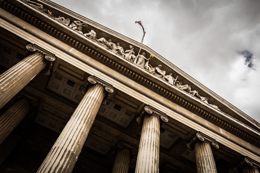 Classical courthouse columns